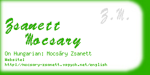 zsanett mocsary business card